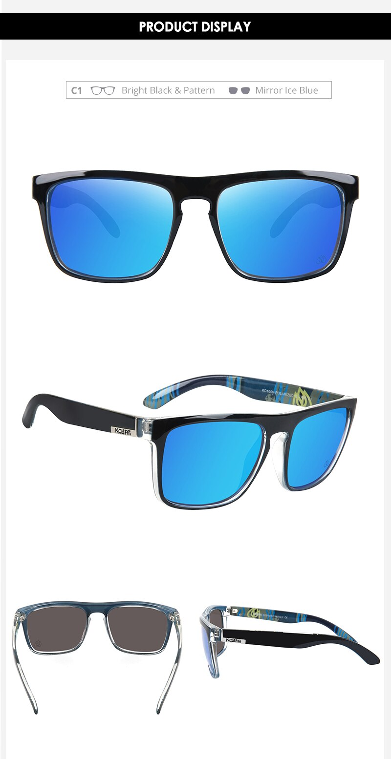Square Polarized Sunglasses Men
