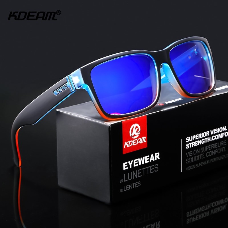 KDEAM Men Sport Polarized Sunglasses Outdoor Driving Square Glasses YGG
