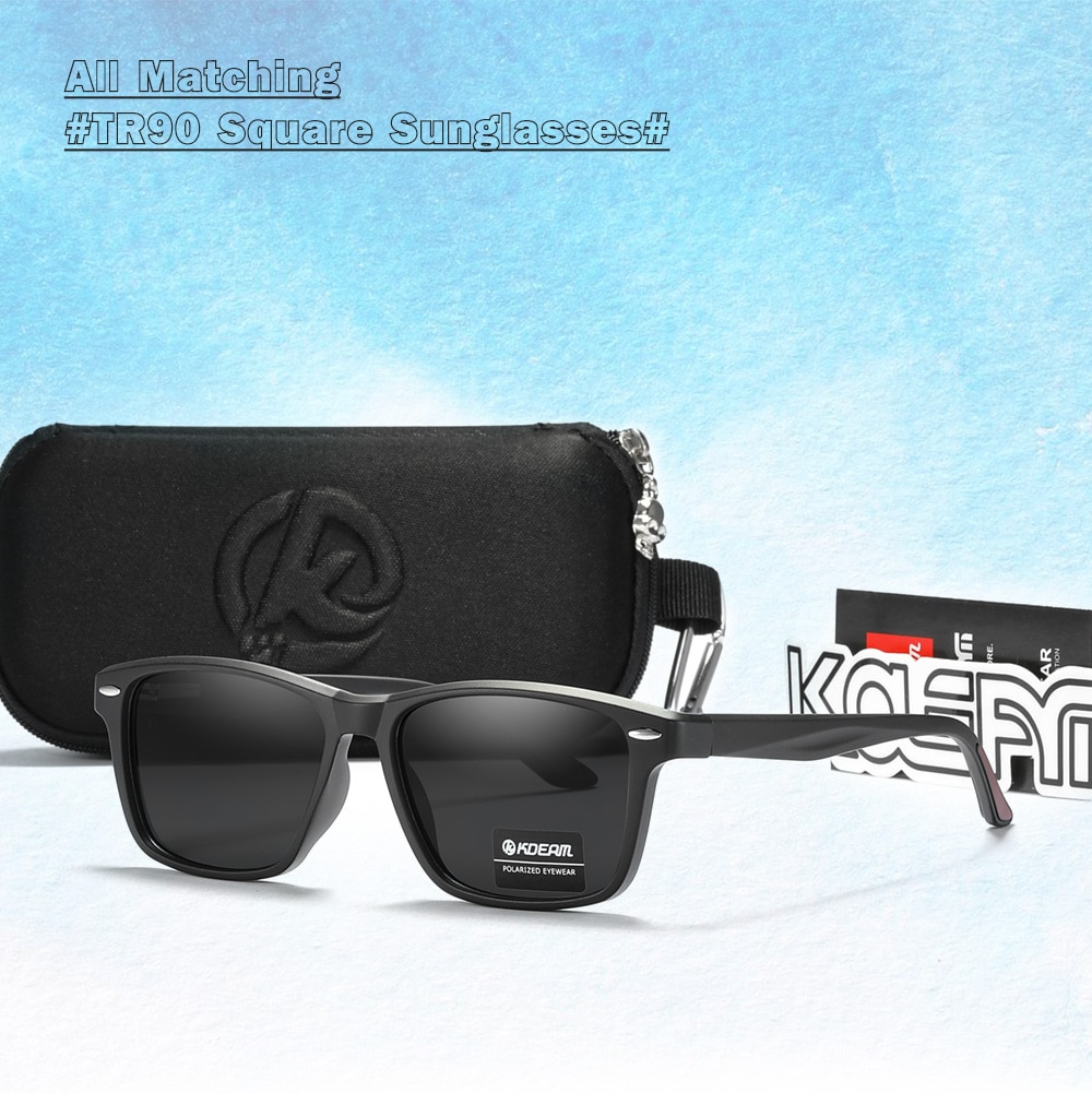Square Polarized Sunglasses TR90 Material