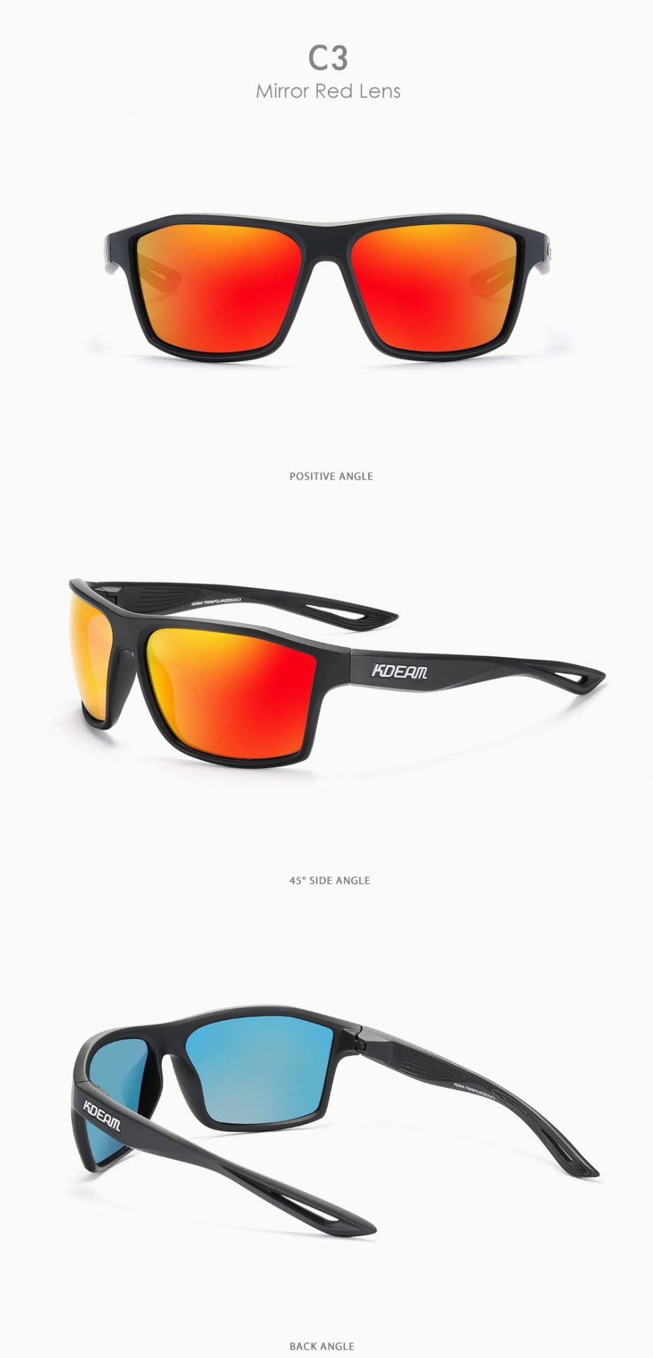 Outdoor Lifestyles Men's Sunglasses Polarized Square