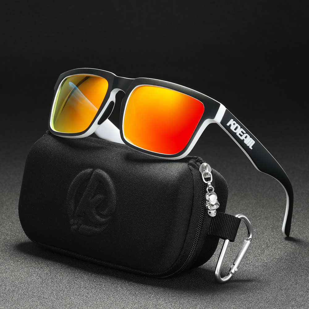 New KDEAM   Men Square Sunglasses Ken Block  Polarized