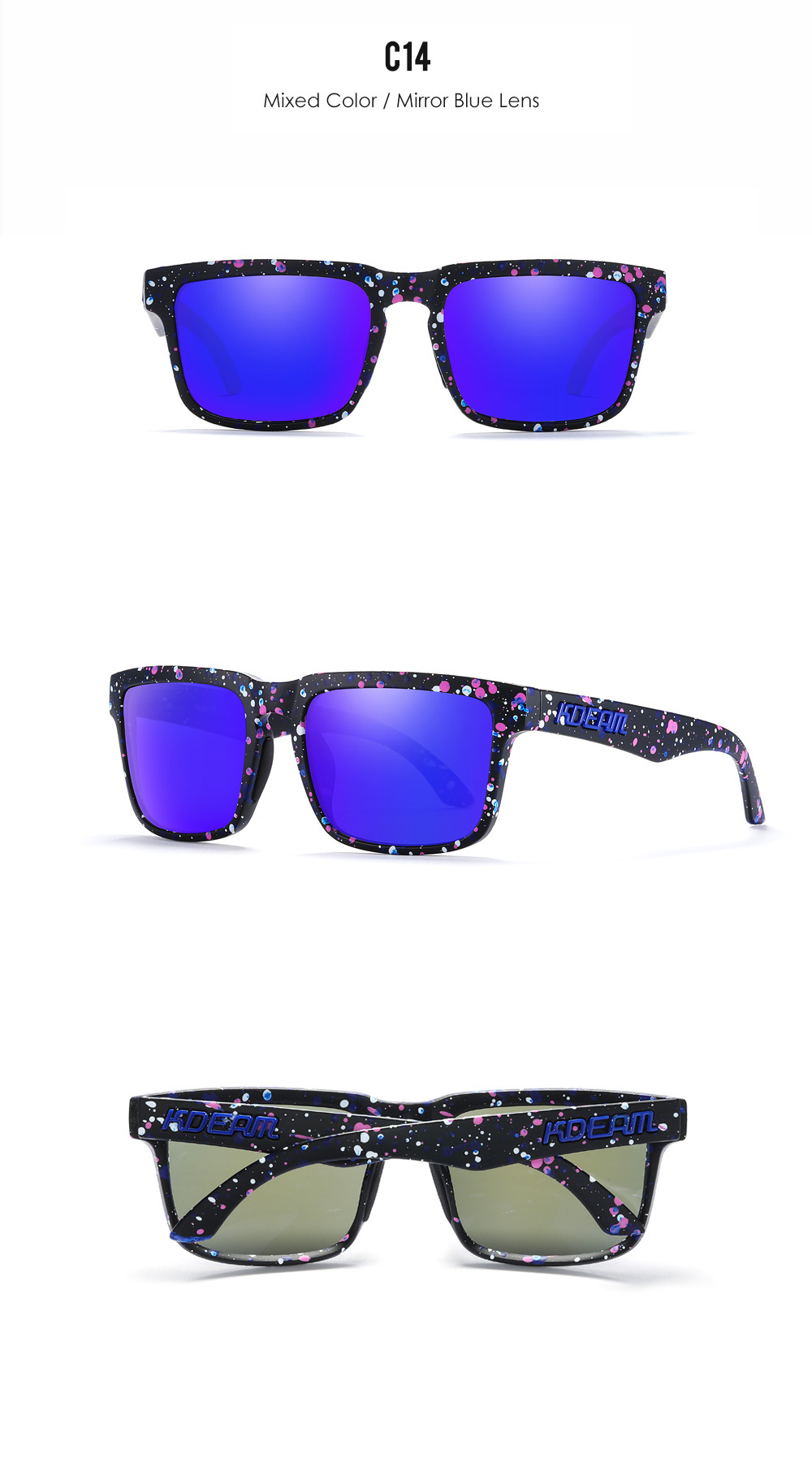KDEAM Designer Polarized Sunglasses