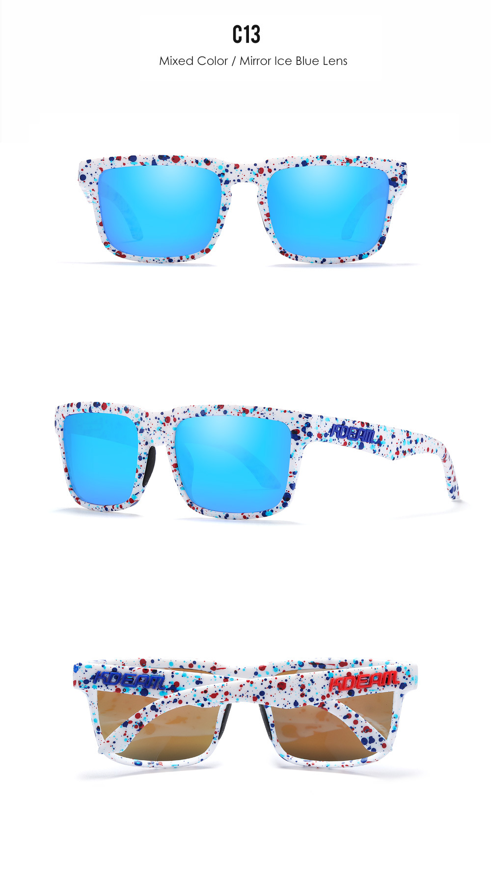 KDEAM Designer Polarized Sunglasses