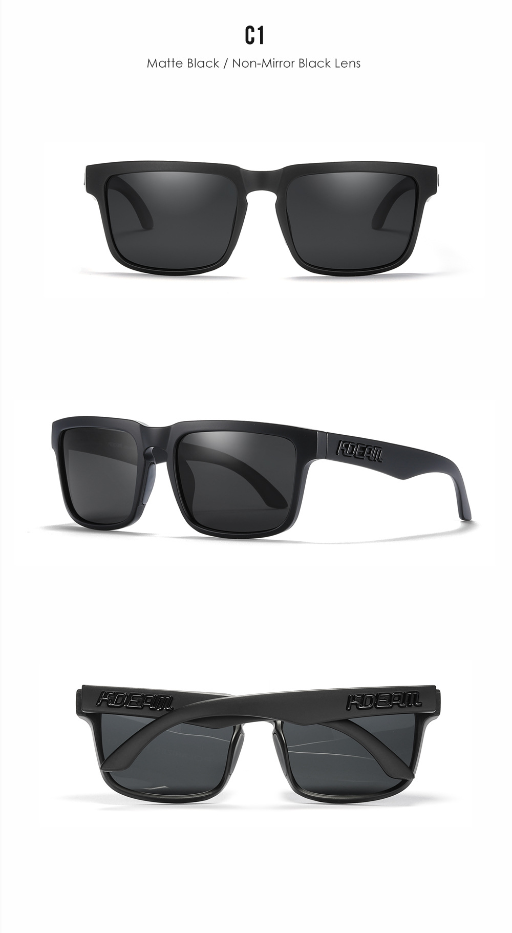 KDEAM Designer Polarized Sunglasses