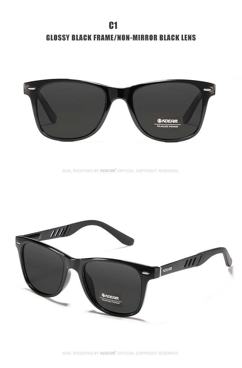 new KDEAM Classic square polarized sunglasses