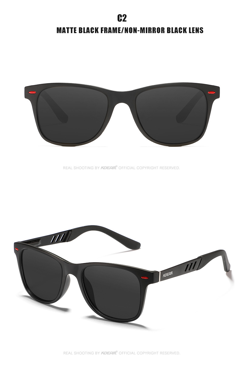 new KDEAM Classic square polarized sunglasses